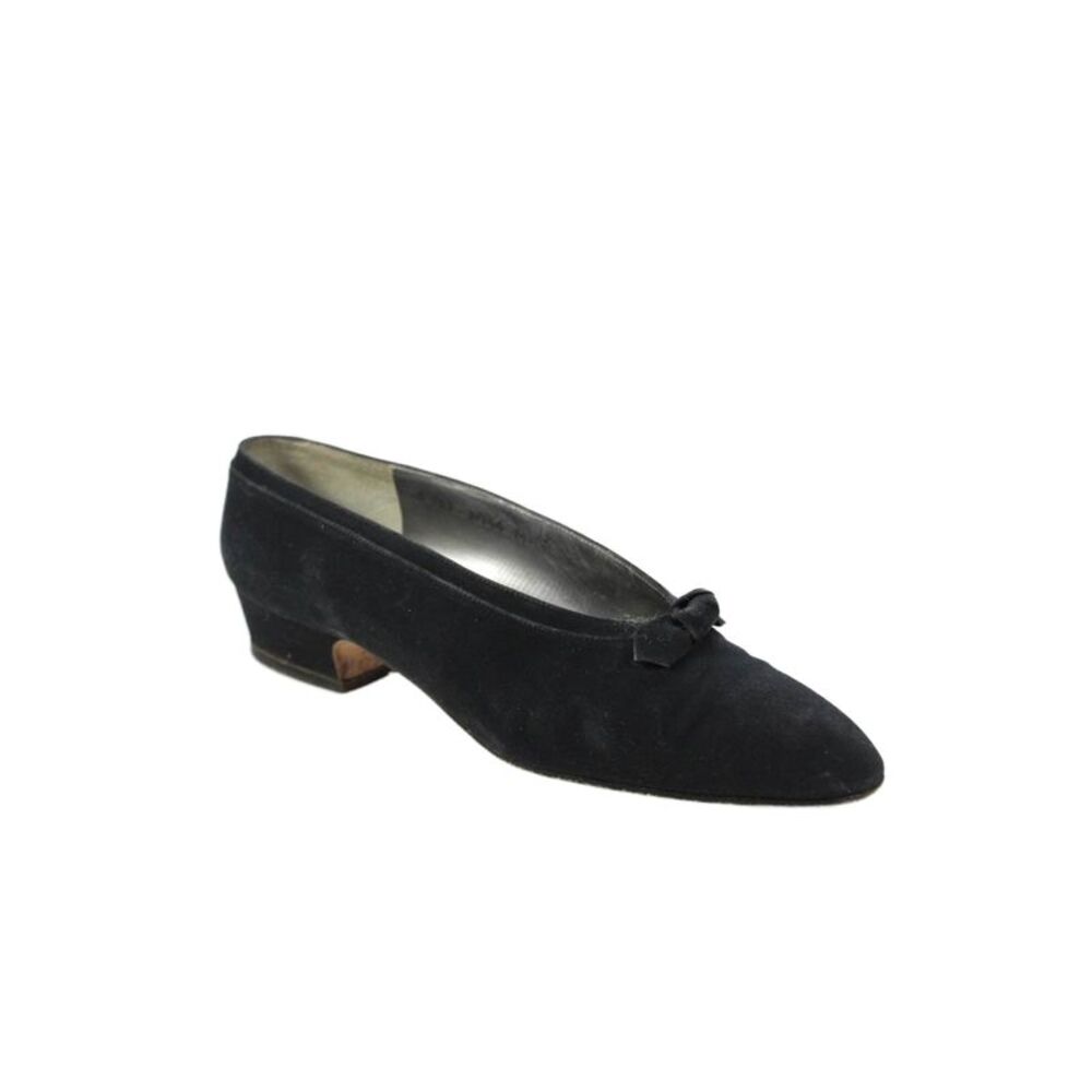 Silvia Fiorentina Womens Round Toe Bow Detail Heels Black Size 7